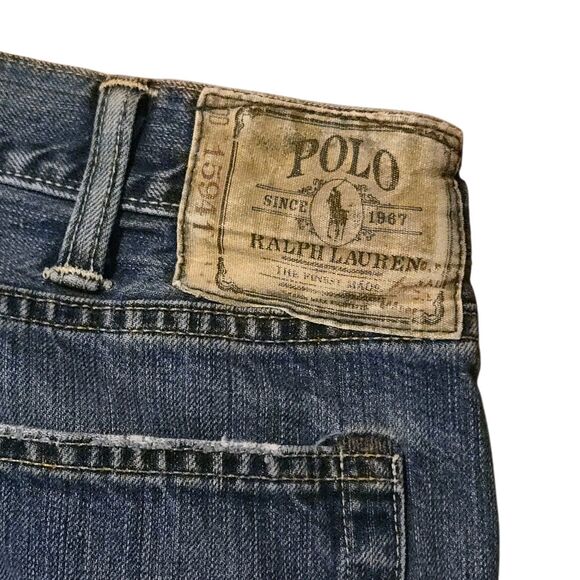 VTG Polo Ralph Lauren Jeans 38/34 Cotton Preppy Straight Work School - Picture 4 of 7